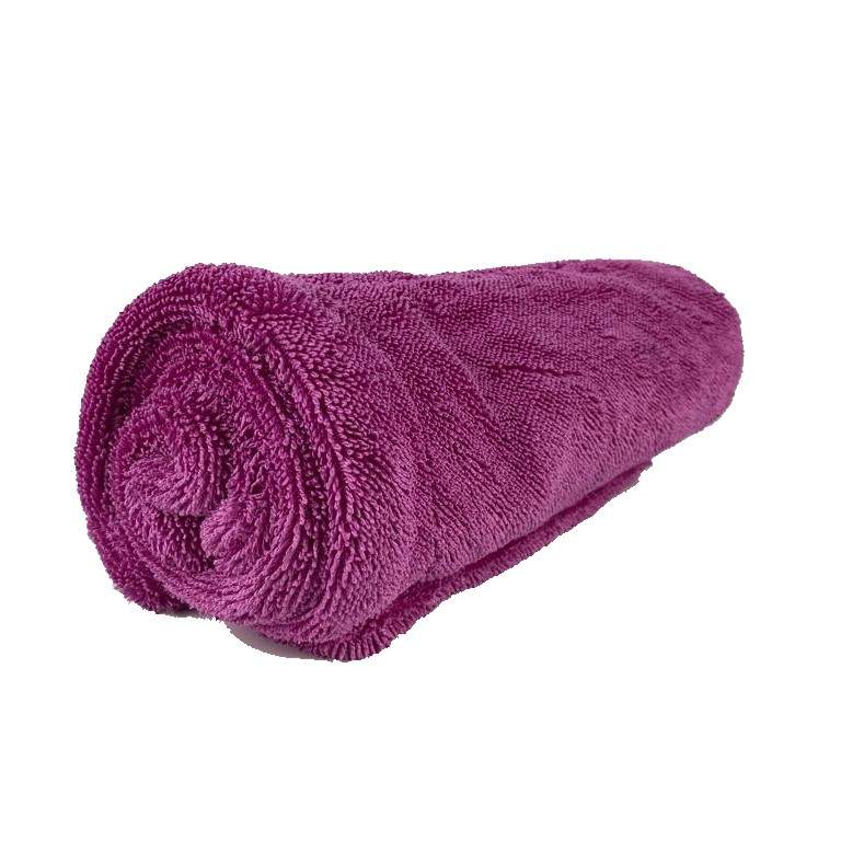 Detailing Samurai - Super Absorbent Edgeless Twisted Loop Microfiber Drying Towel - 1600GSM - Purple - 50cmx50cm