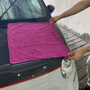 Detailing Samurai - Super Absorbent Edgeless Twisted Loop Microfiber Drying Towel - 1600GSM - Purple - 50cmx50cm