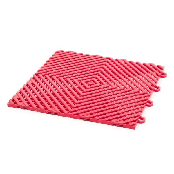 Samurai Floor Tiles  - 400x400x18mm - Red (AntiSlip - Chemically Resistant - 10 tonnes load)